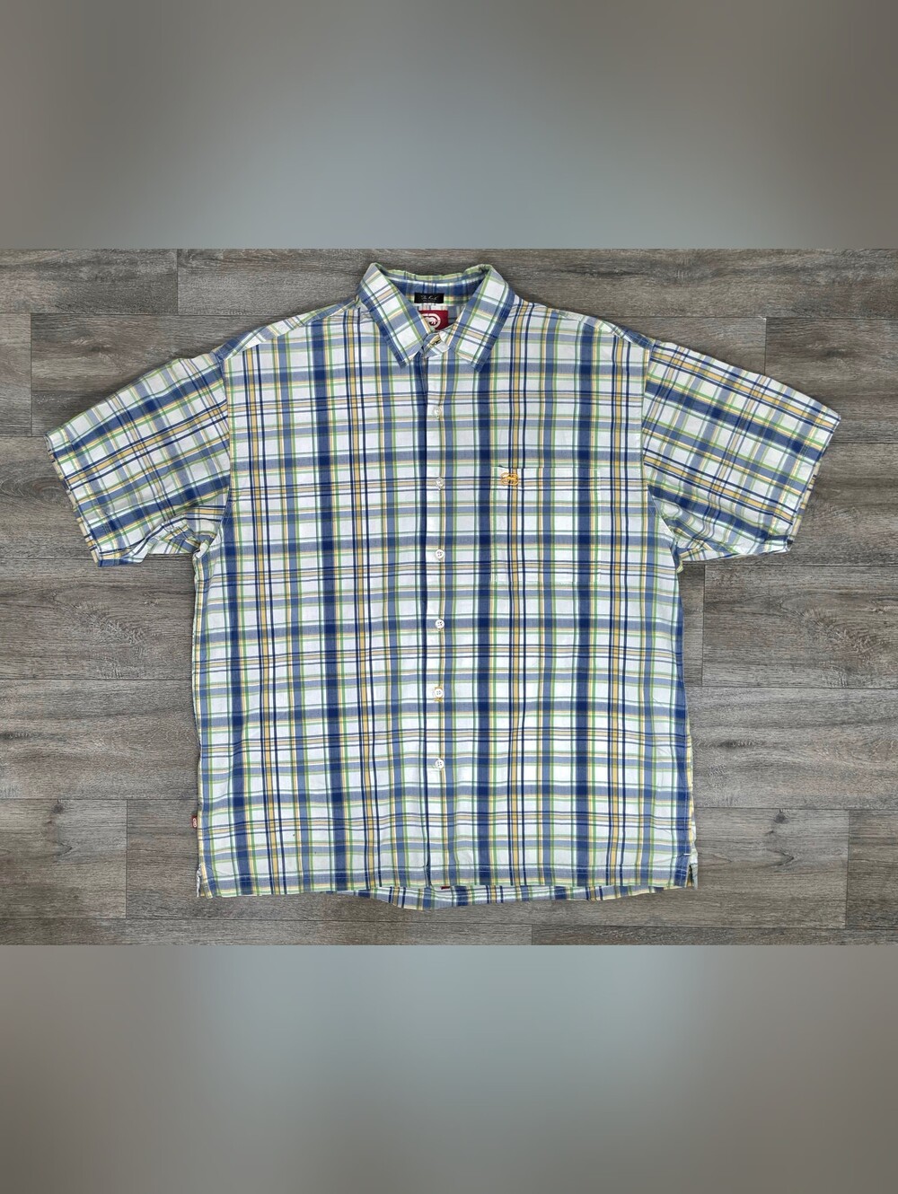 Ecko Unlimited "The Krute" Men's Plaid Button-Down Shirt-Size XL